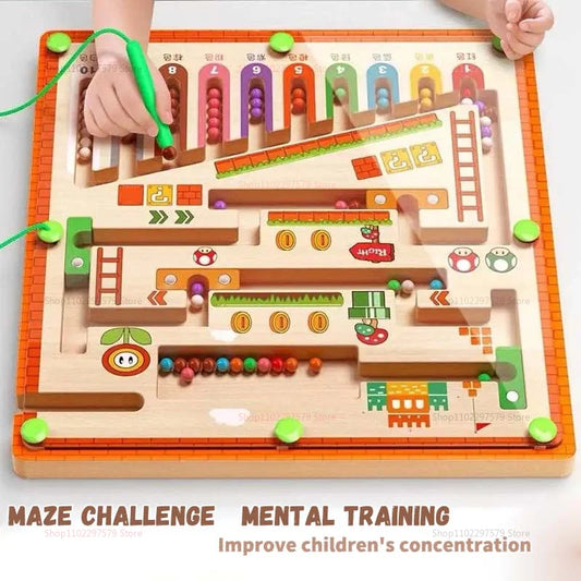 Labyrinthe Magnétique en Bois – Montessori