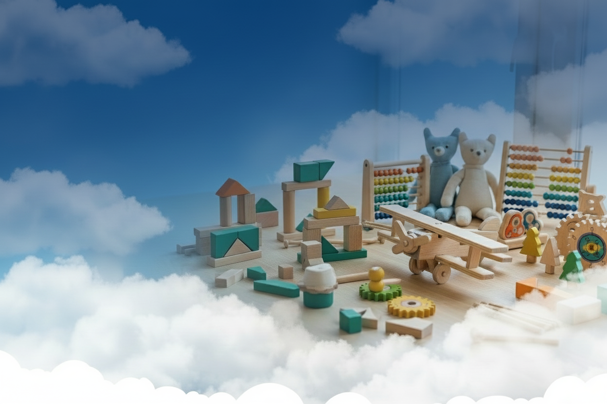 Bannière PlaneToys sans texte avec fond bleu foncé